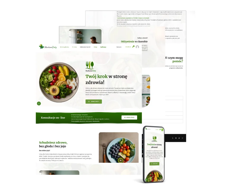 tworzenie stron strona dla dietetyka